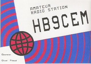 photo de la QSL de HB9CEM, recto