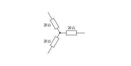 3 x 20 ohms en étoile