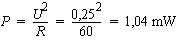 équation 1,04 mW
