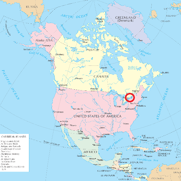 North America map